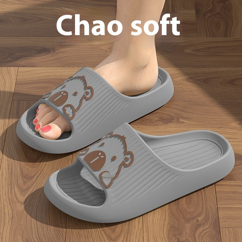 Cute Cartoon Dog Slippers Non-slip Floor