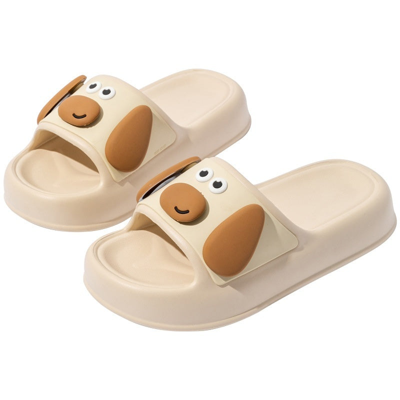 Cute Cartoon Dog Slippers Non-slip Floor