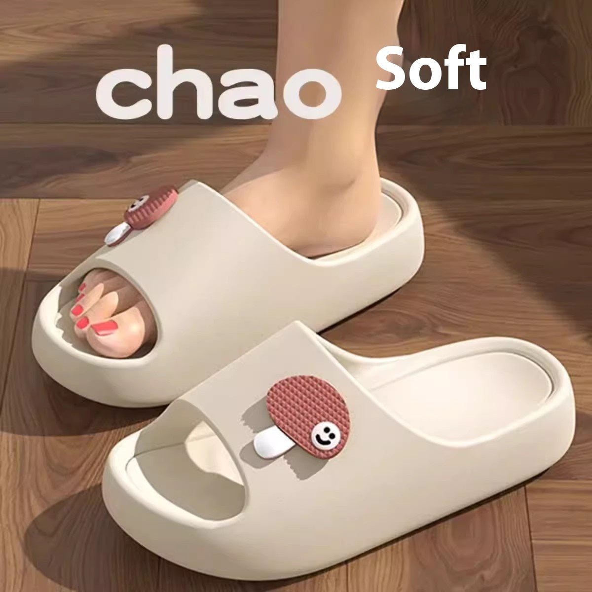 Cute Cartoon Dog Slippers Non-slip Floor