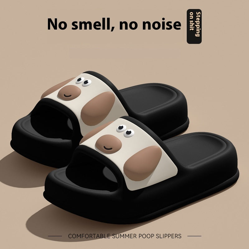 Cute Cartoon Dog Slippers Non-slip Floor