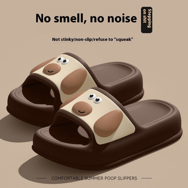 Cute Cartoon Dog Slippers Non-slip Floor