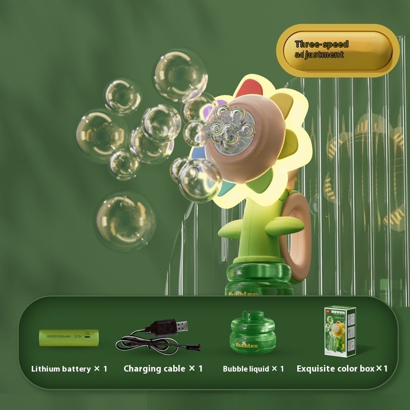 Dancing Sunflower Bubble Machine Automatic