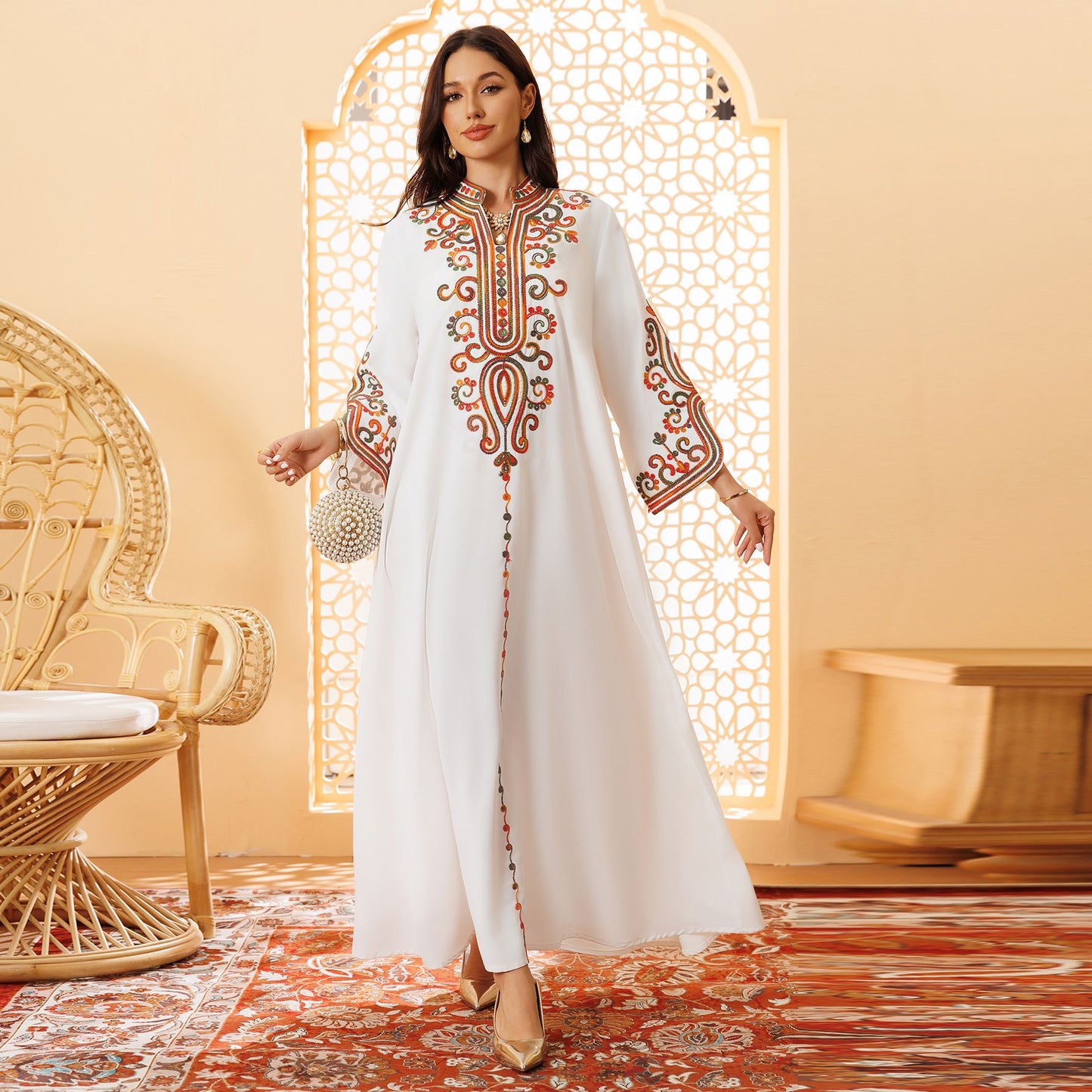 Dubai Dress Embroidery Rope Embroidery Middle East