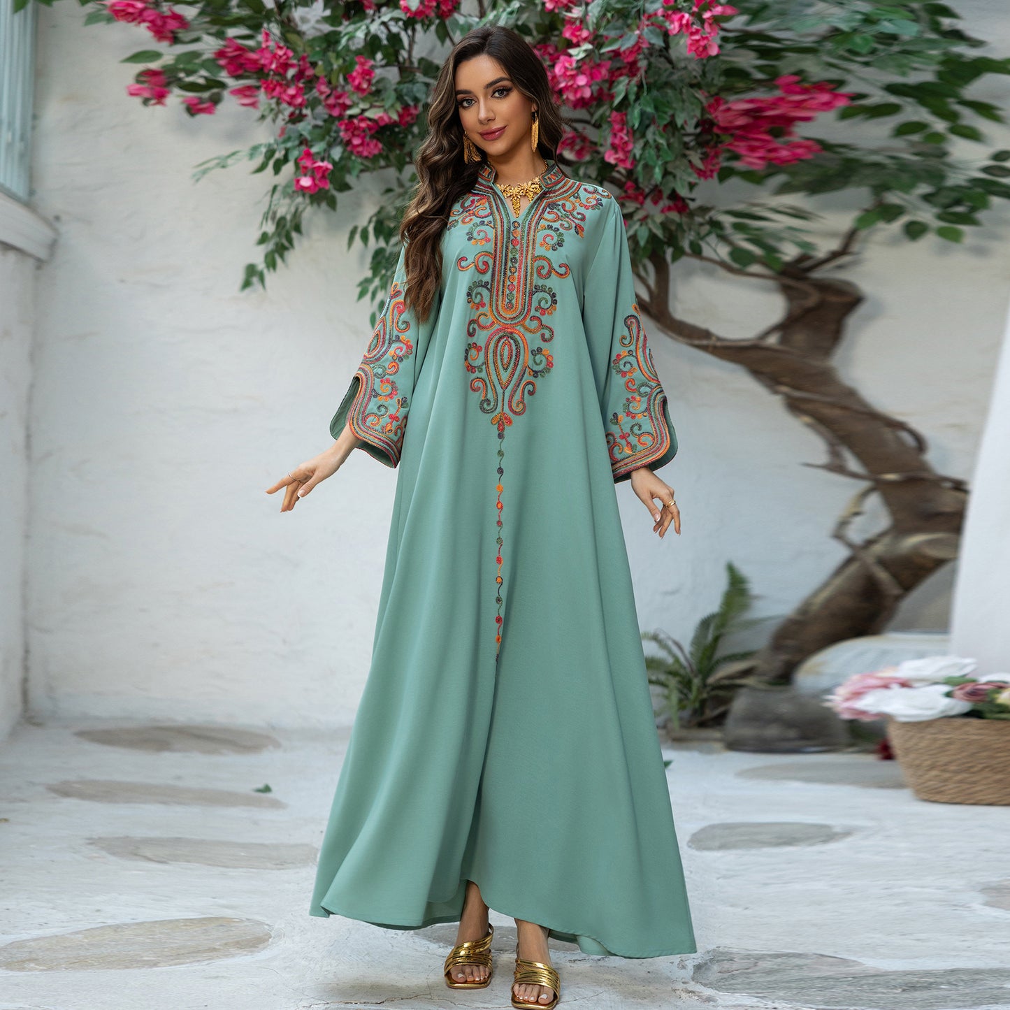 Dubai Dress Embroidery Rope Embroidery Middle East