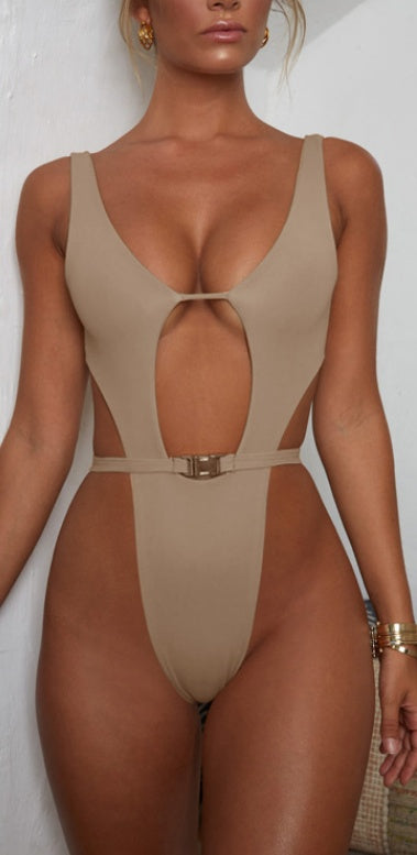 European and American one piece swimsuit