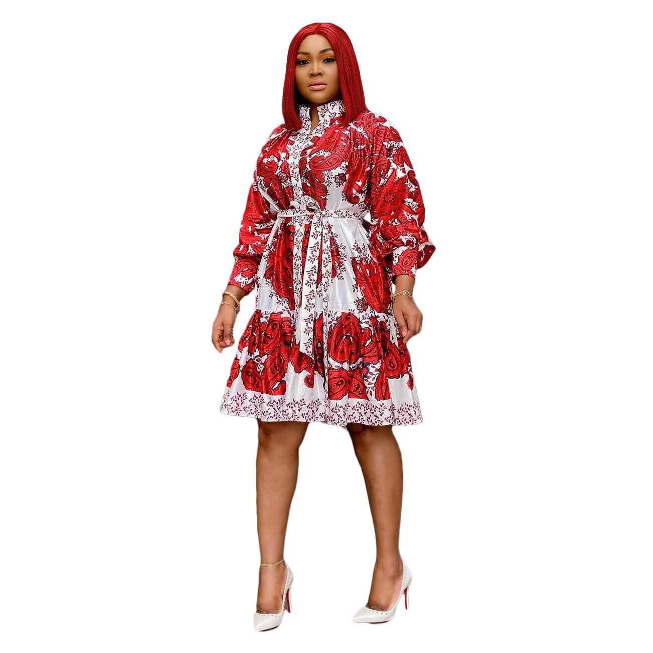 Fashion Sexy African Foreign Trade Plus Size Women'S Digital Printing Dress