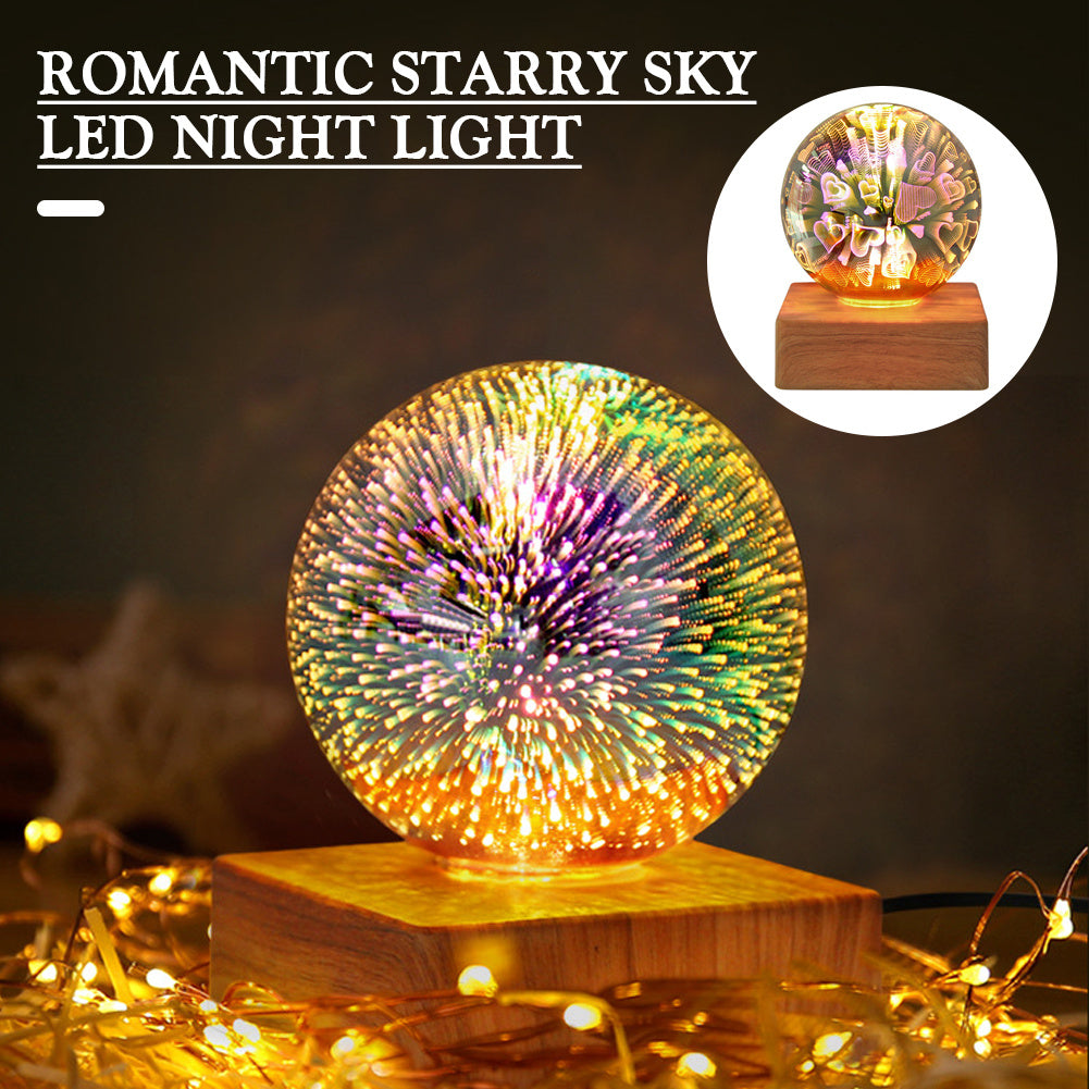 Firework Crystals Ball Night Light Plug In