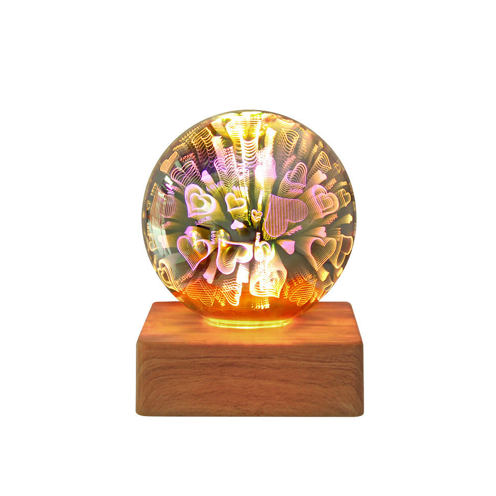 Firework Crystals Ball Night Light Plug In