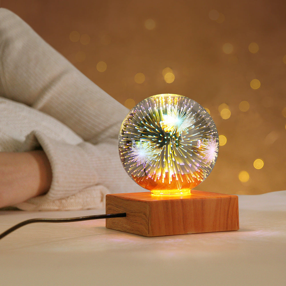 Firework Crystals Ball Night Light Plug In