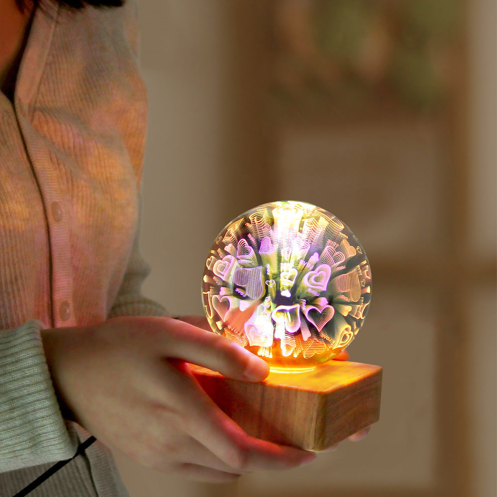 Firework Crystals Ball Night Light Plug In