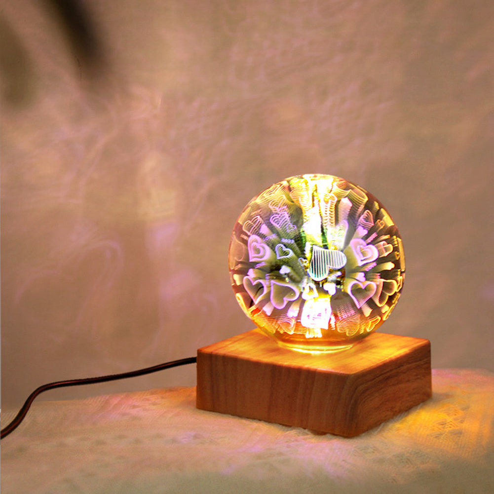 Firework Crystals Ball Night Light Plug In