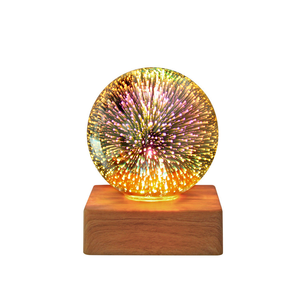 Firework Crystals Ball Night Light Plug In