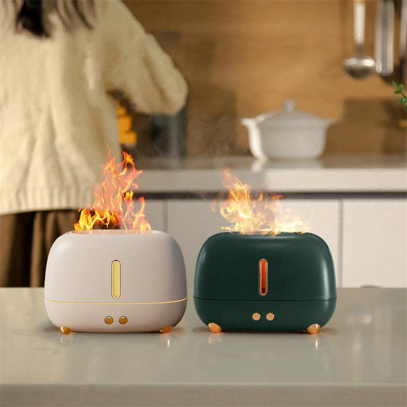 Flame Humidifier Air Aroma Essential Oil Diffuser