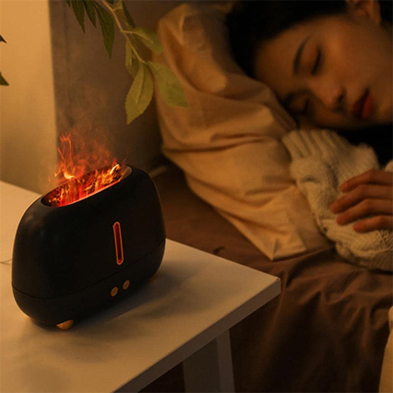Flame Humidifier Air Aroma Essential Oil Diffuser