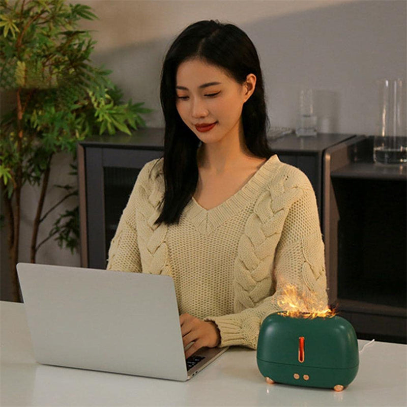 Flame Humidifier Air Aroma Essential Oil Diffuser