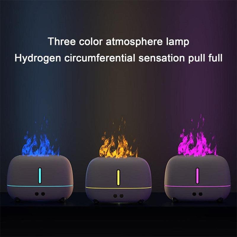 Flame Humidifier Air Aroma Essential Oil Diffuser