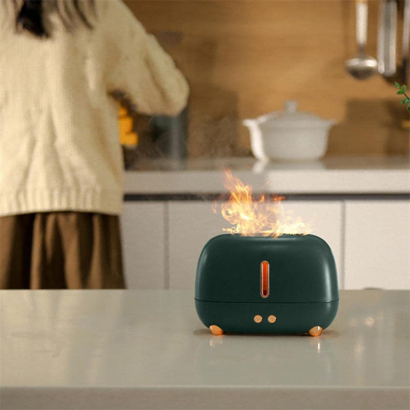 Flame Humidifier Air Aroma Essential Oil Diffuser