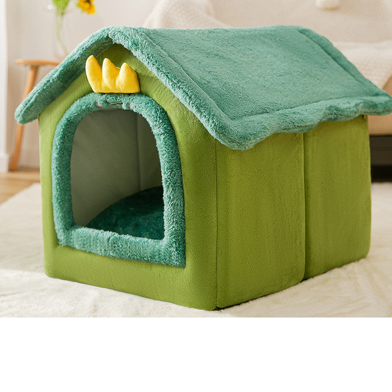 Foldable Dog House Pet Cat Bed Winter Villa_