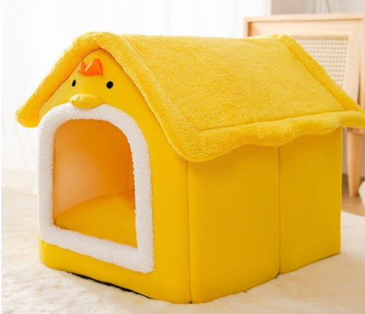 Foldable Dog House Pet Cat Bed Winter Villa_