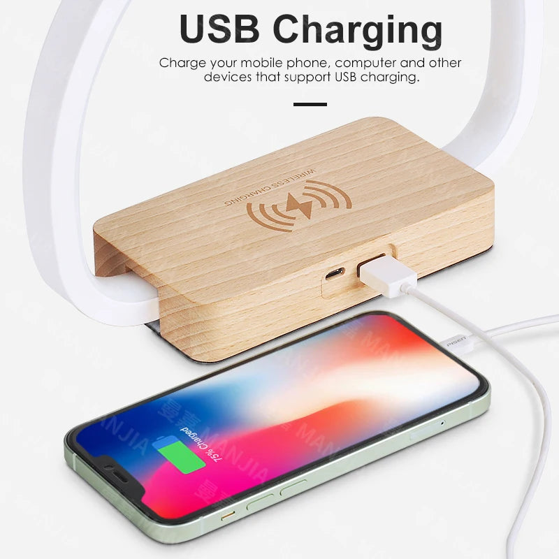 Yazijico™ LAOPAO Bedside Lamp 10W Wireless Charger - Yazijico™