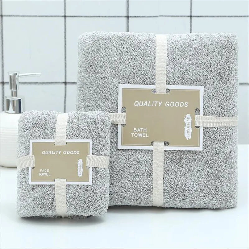 Towel Sets Bamboo Charcoal Coral Velvet Bath  | Yazijico™