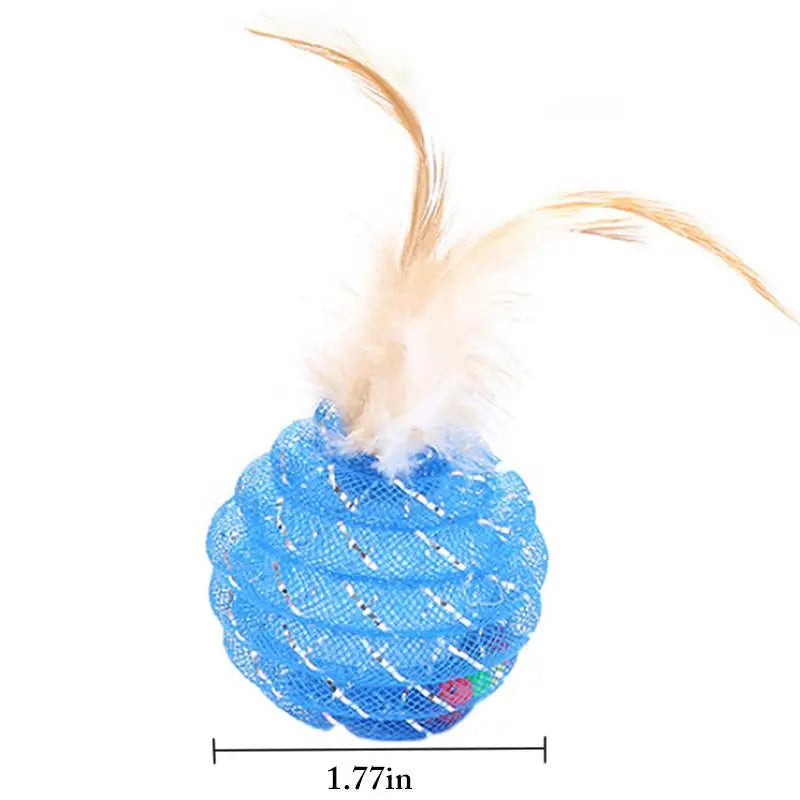 Cat Ball Toy Glitter Tube Interactive Feather | Yazijico™