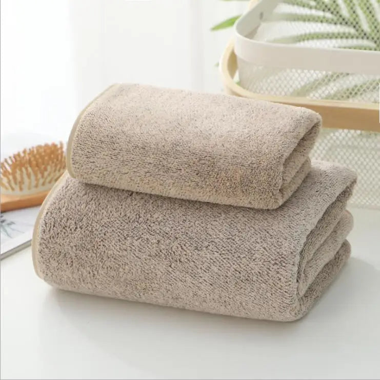 Towel Sets Bamboo Charcoal Coral Velvet Bath  | Yazijico™