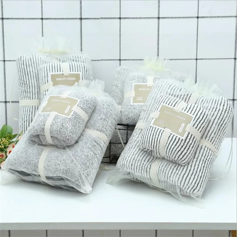 Towel Sets Bamboo Charcoal Coral Velvet Bath  | Yazijico™