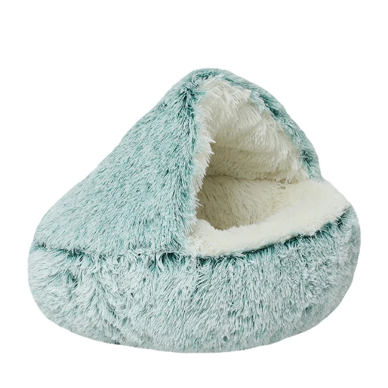 Pet Dog Cat Bed Donut Round Plush