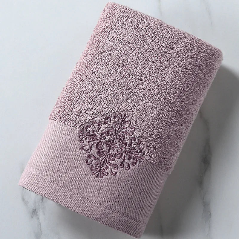 Luxury Embroidery Adult Bath Towels Bathroom Soft Cover  | Yazijico™