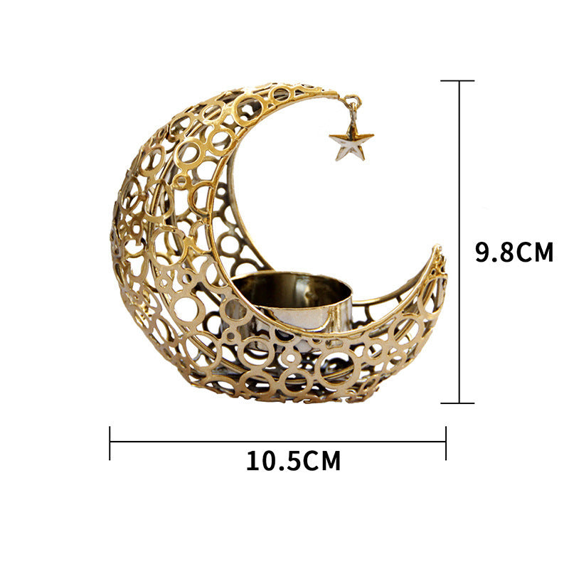 Light Luxury Crescent Moon Star Black Gold Yazijico™