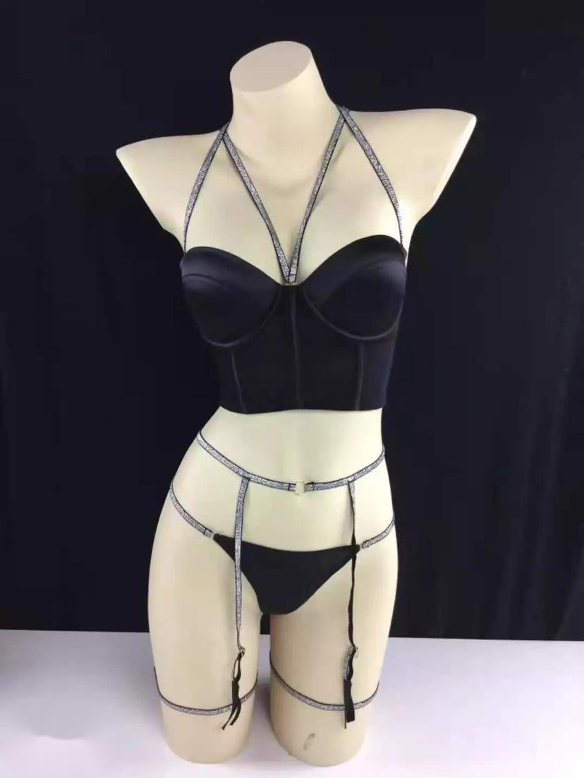 Lingerie Three-point Garter Set European And American