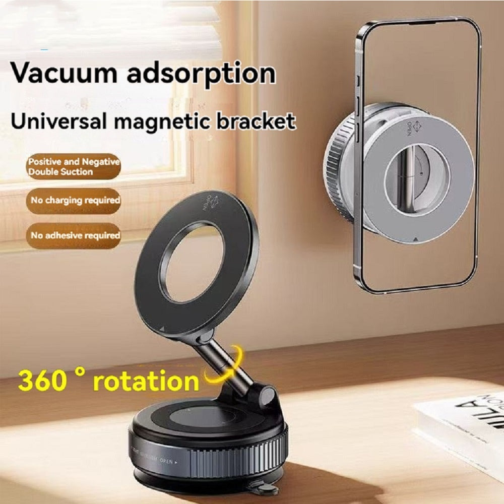 Magnetic Phone Holder With Vacuum Suction Foldable