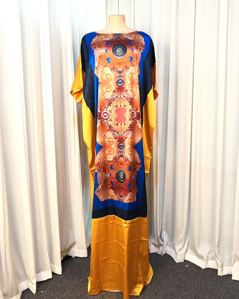 Middle East Printed Robe And Big Dress Cross-Border