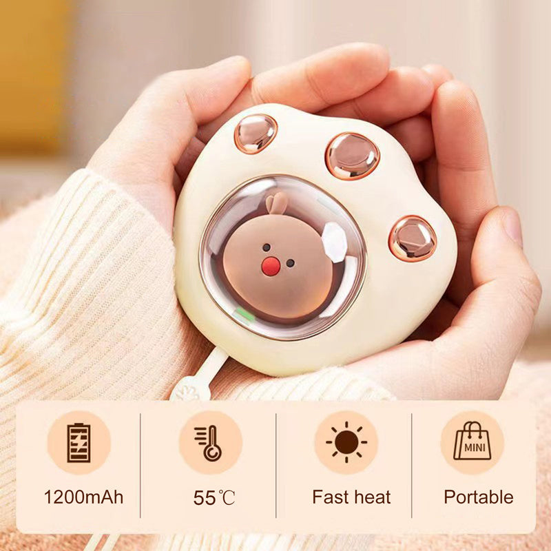 Mini Electric Hand Warmer Cat Paw Cute