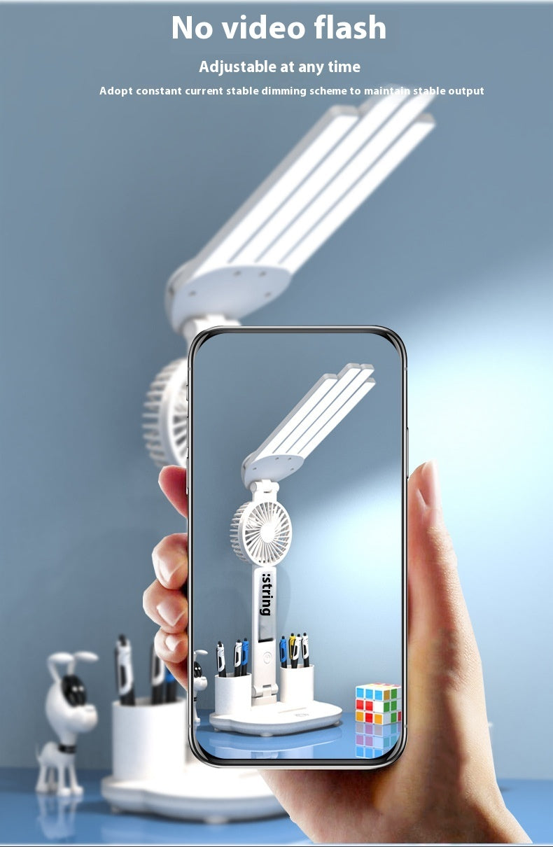 Multifunction Table Lamp LED With Fan Clock