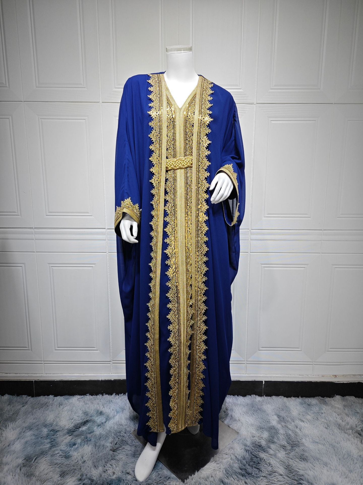 Muslim Dress Belt Middle East Women Dress