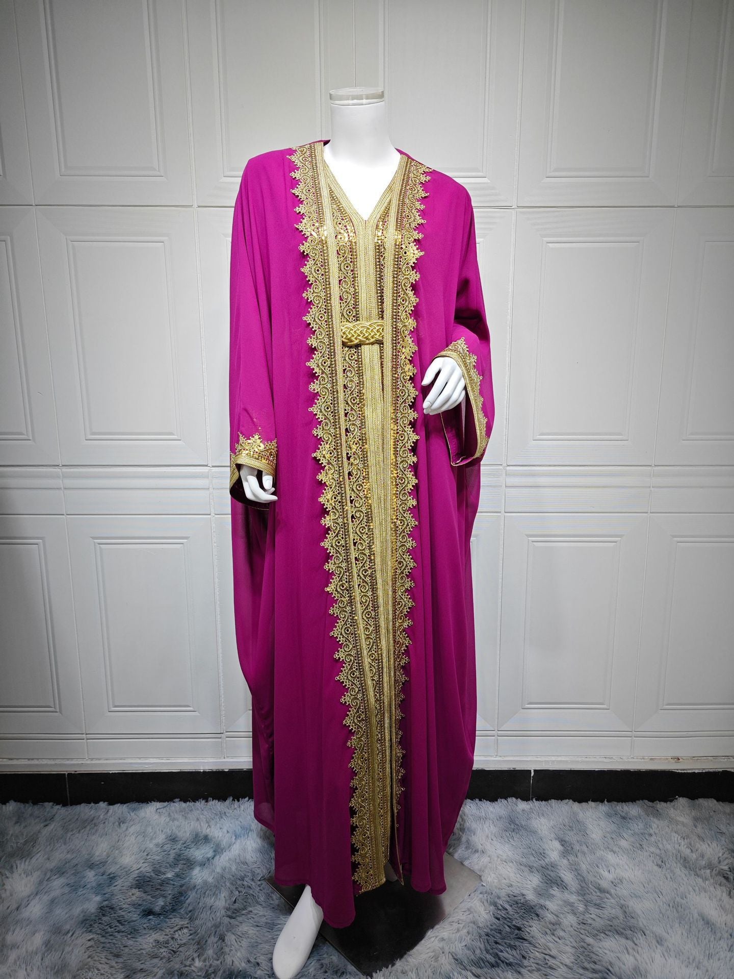 Muslim Dress Belt Middle East Women Dress