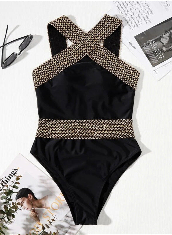 One Piece Swimsuit Solid Color Swimsuit Bikini