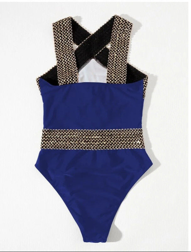 One Piece Swimsuit Solid Color Swimsuit Bikini