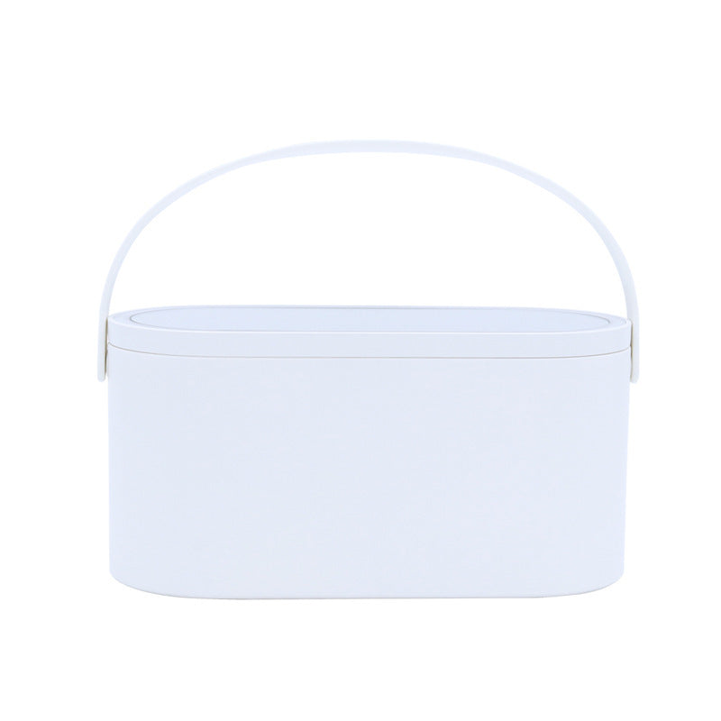 Portable Led Desk Storage Cosmetic Mirror