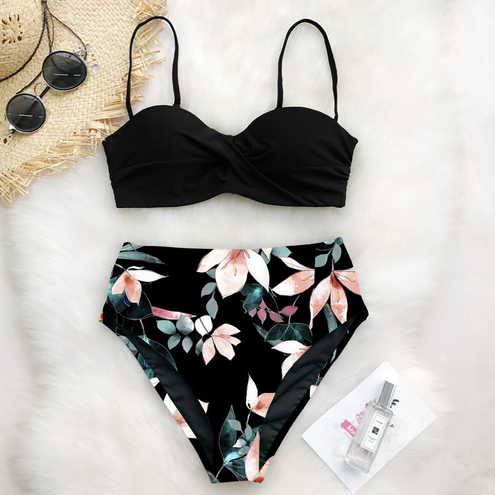 Printed bikini swimsuit Split Women's Swimwear