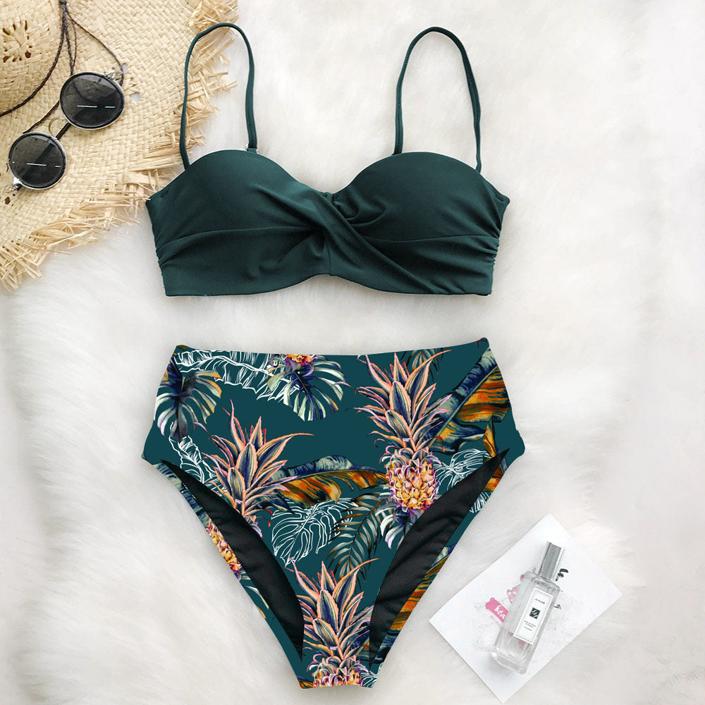 Printed bikini swimsuit Split Women's Swimwear