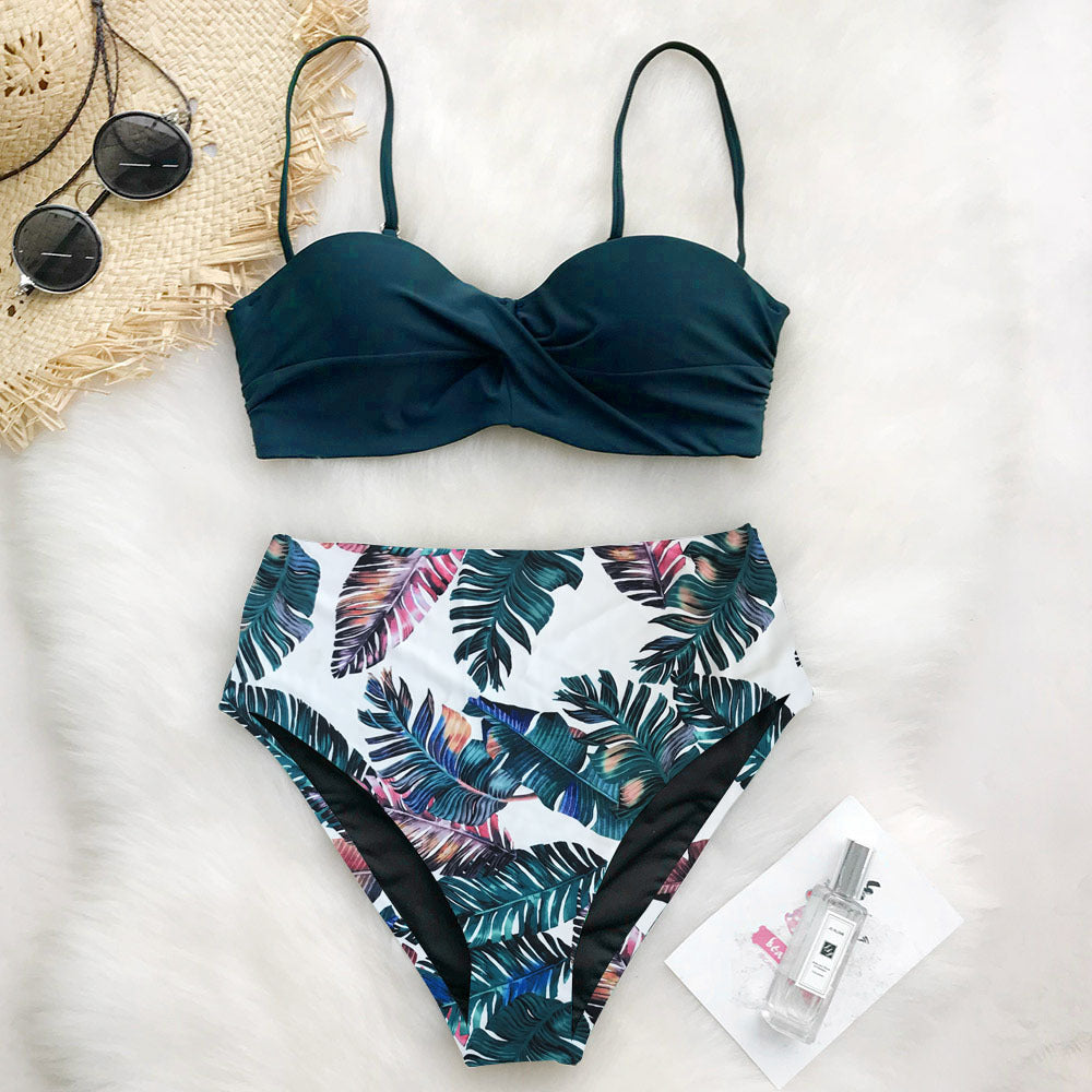Printed bikini swimsuit Split Women's Swimwear