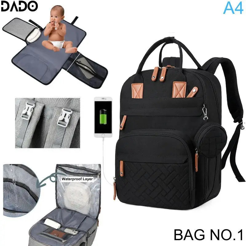 Diaper Bag Backpack Baby Essentials Travel Tote Multifunction | Yazijico™