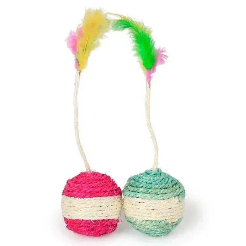 Cat Toy Sisal Scratching Ball Training Interactive Toy| Yazijico™