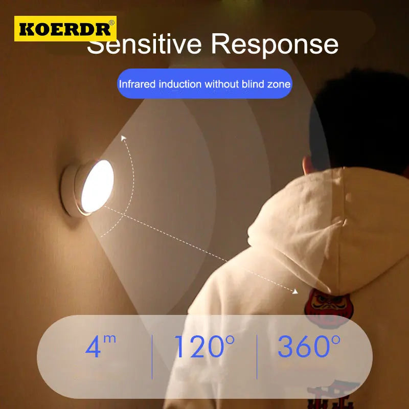 Yazijico™  Motion Sensor Light Wireless Lamp USB Rechargeable - Yazijico™