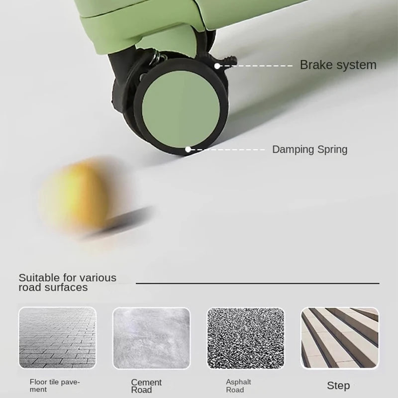 Yazijico™  Wide Trolley Suitcase Women's 20 Inch - Yazijico™