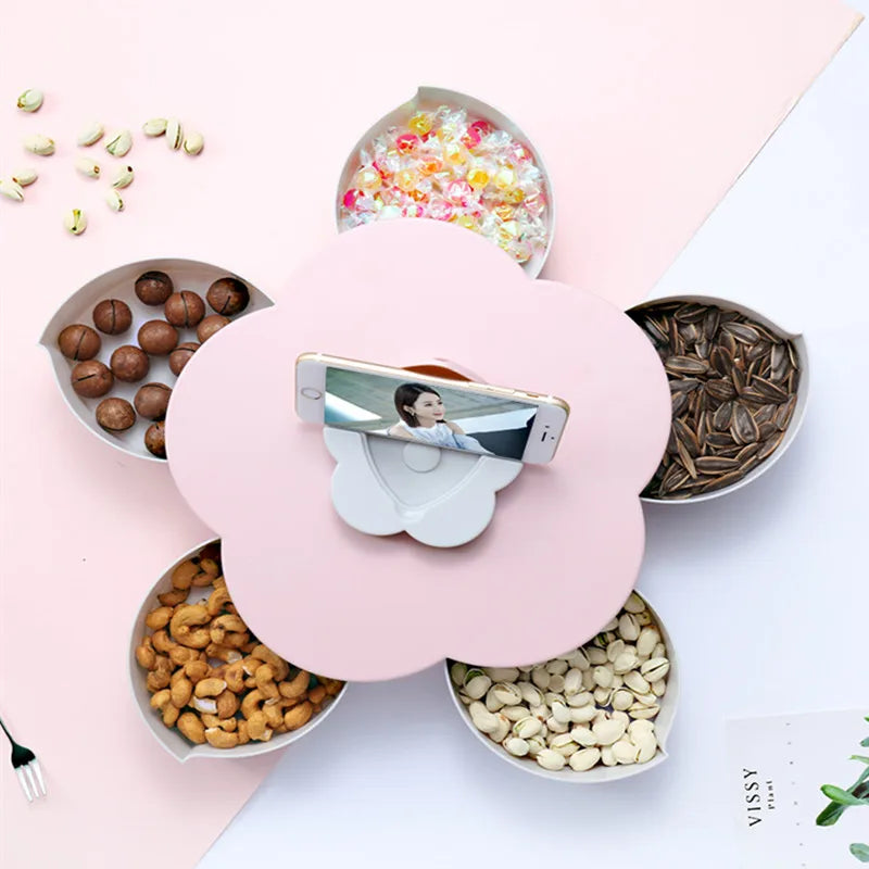 Revolving Fruit Tray Creative Living Room Dried Fruit Melon | Yazijico™