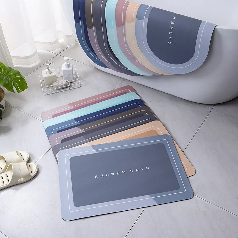 Mat Square Round Simple Toilet Quick Drying Foot Mat Bathroom Non slip Mat